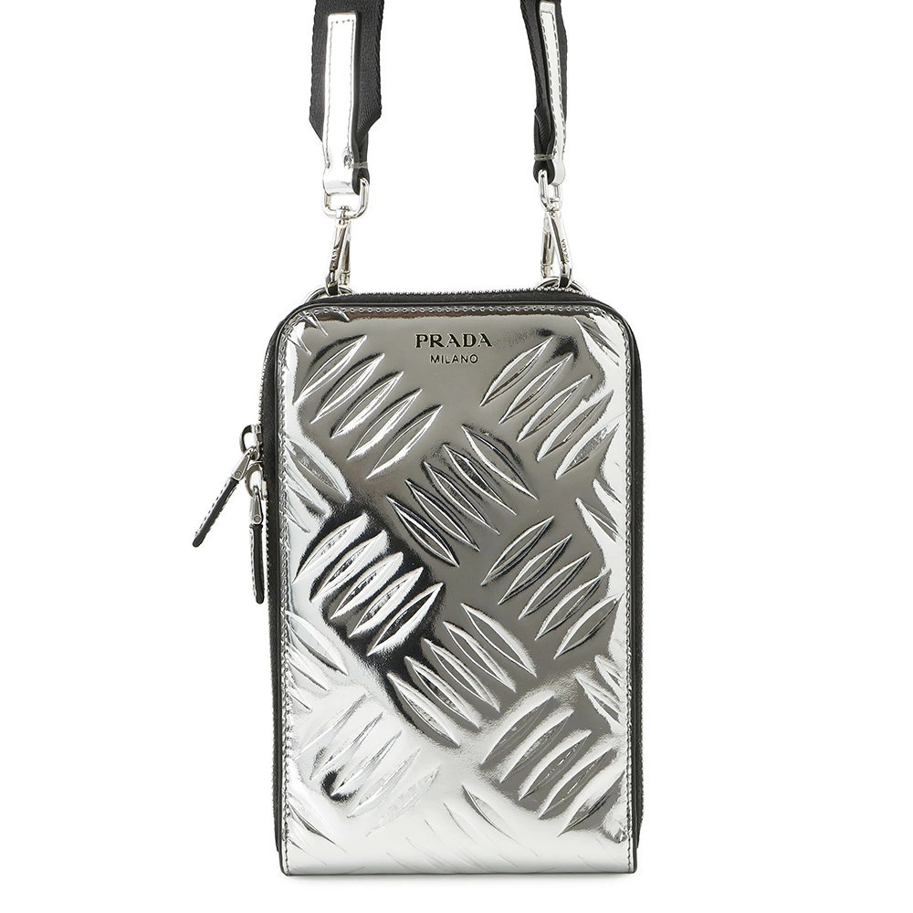 Prada Phone Smartphone Brushed Leather Case Bag